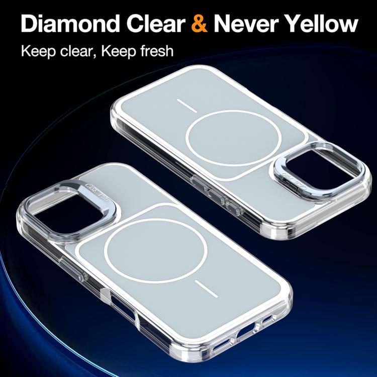 For iPhone 16 Plus Bright Color Blocking Camera Bracket Magnetic Phone Case