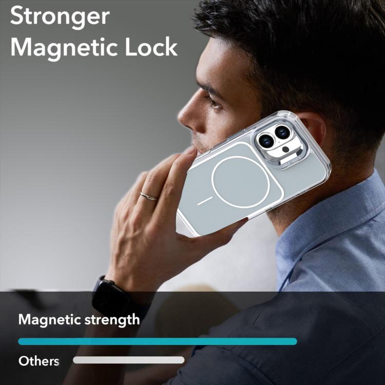 For iPhone 16 Plus Bright Color Blocking Camera Bracket Magnetic Phone Case