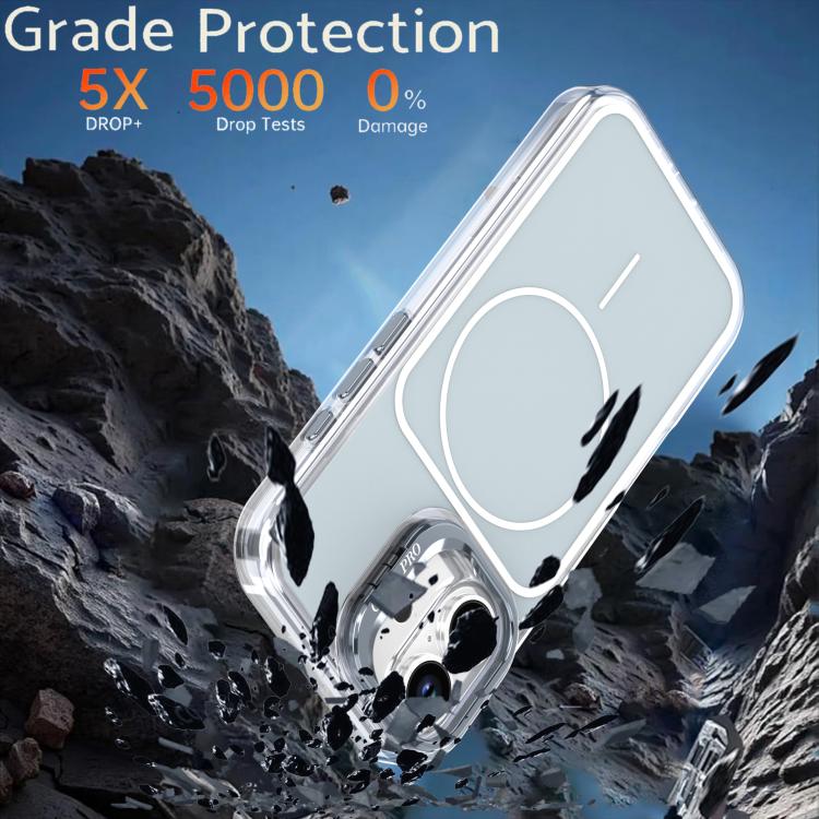 For iPhone 16 Plus Bright Color Blocking Camera Bracket Magnetic Phone Case
