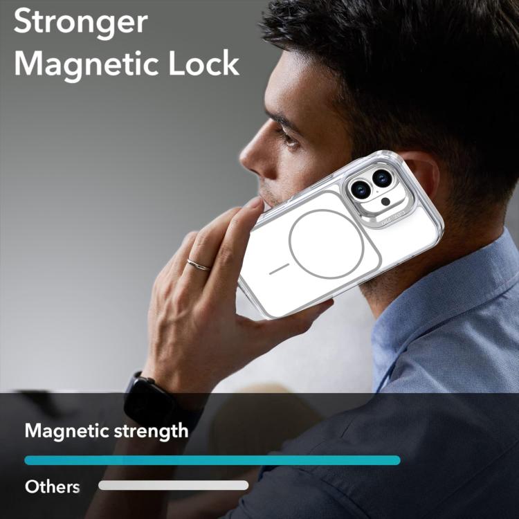 For iPhone 16 Bright Color Blocking Camera Bracket Magnetic Phone Case