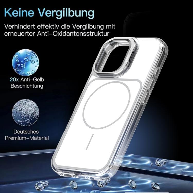 For iPhone 16 Bright Color Blocking Camera Bracket Magnetic Phone Case