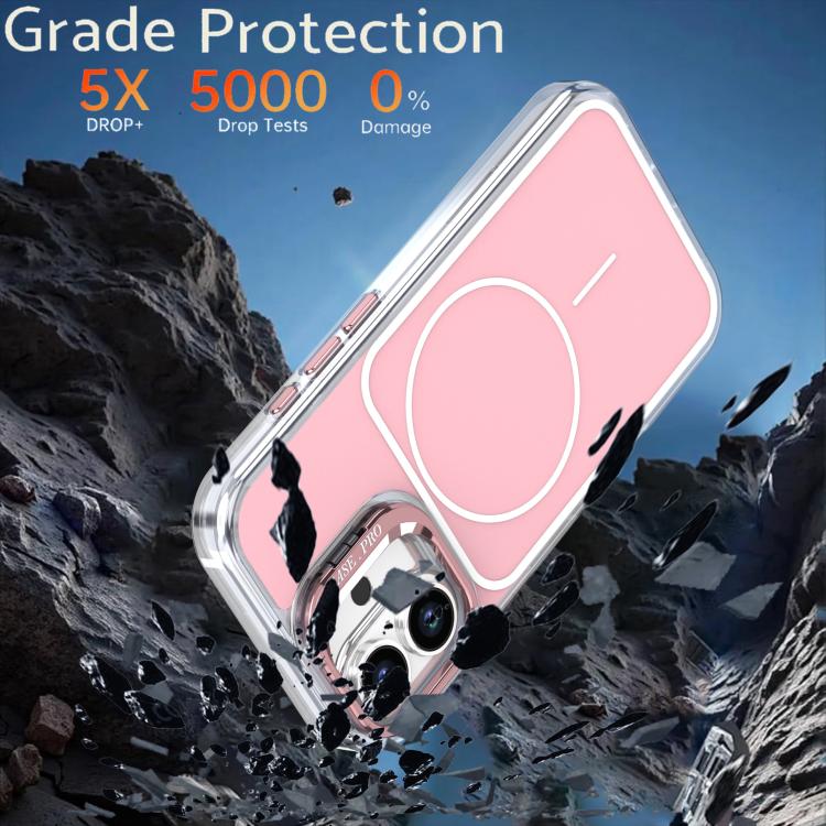 For iPhone 16 Bright Color Blocking Camera Bracket Magnetic Phone Case