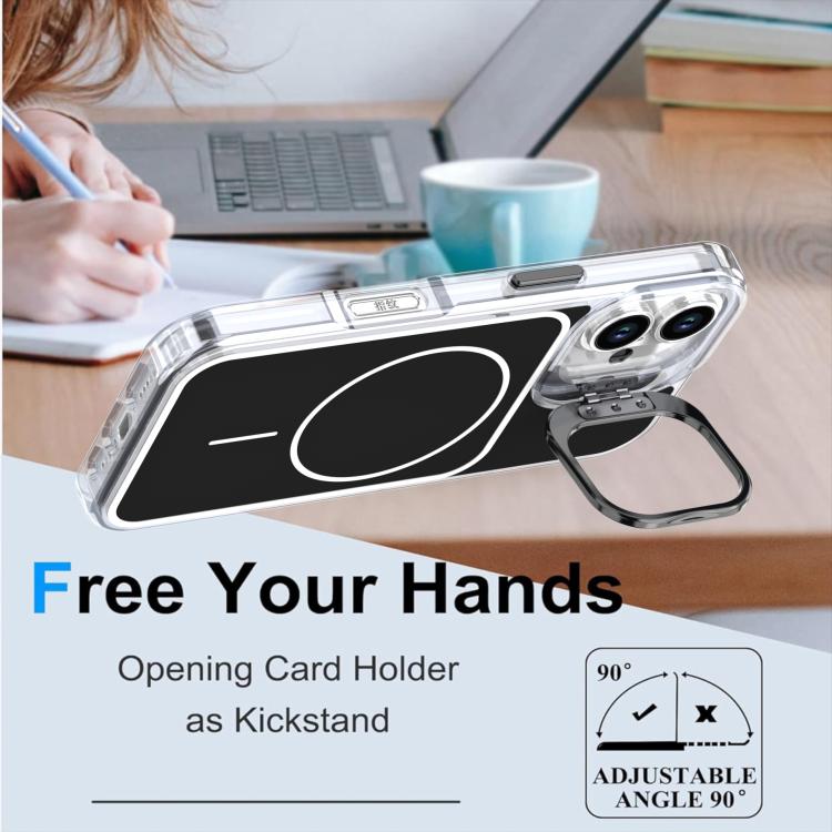 For iPhone 16 Bright Color Blocking Camera Bracket Magnetic Phone Case