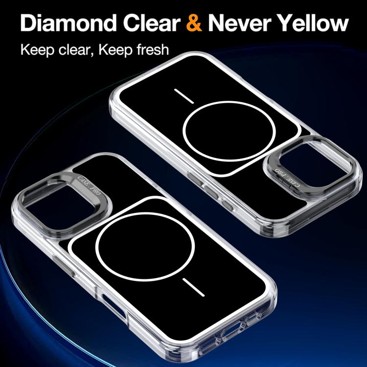 For iPhone 16 Bright Color Blocking Camera Bracket Magnetic Phone Case