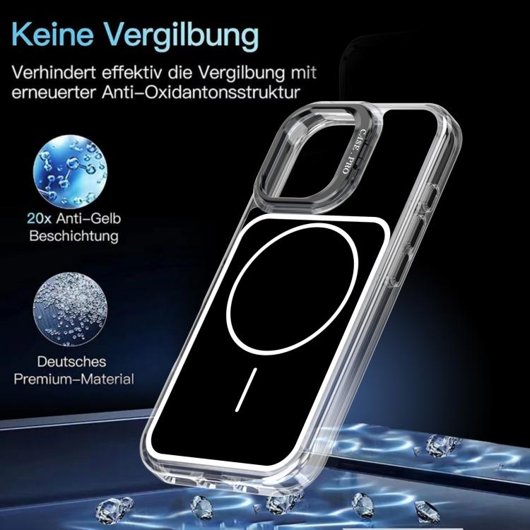 For iPhone 16 Bright Color Blocking Camera Bracket Magnetic Phone Case