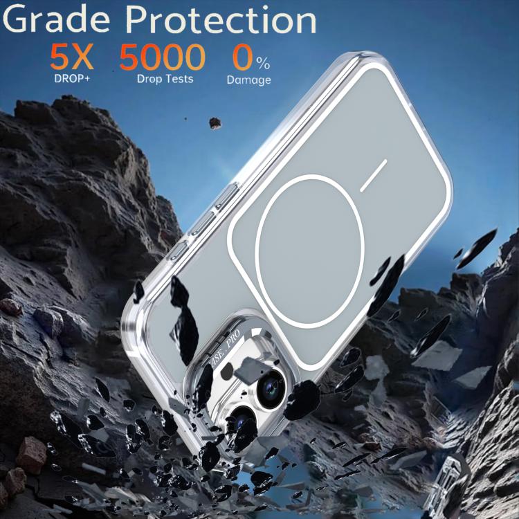 For iPhone 16 Bright Color Blocking Camera Bracket Magnetic Phone Case
