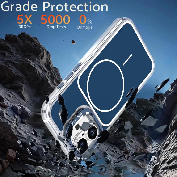 For iPhone 16 Bright Color Blocking Camera Bracket Magnetic Phone Case