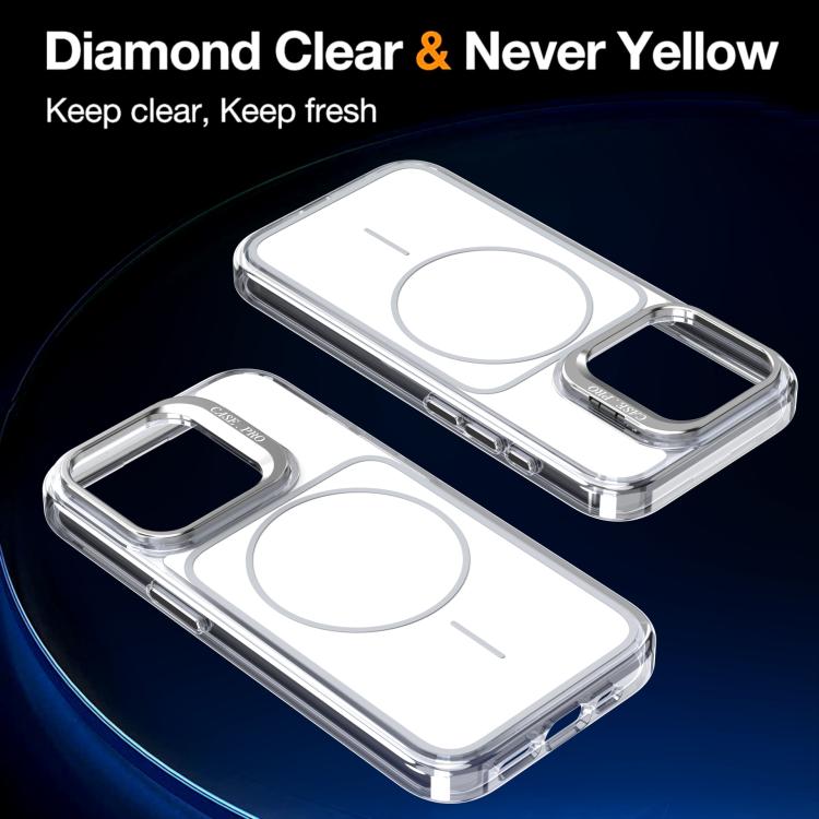 For iPhone 15 Pro Max Bright Color Blocking Camera Bracket Magnetic Phone Case