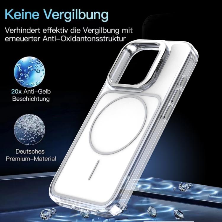 For iPhone 15 Pro Max Bright Color Blocking Camera Bracket Magnetic Phone Case