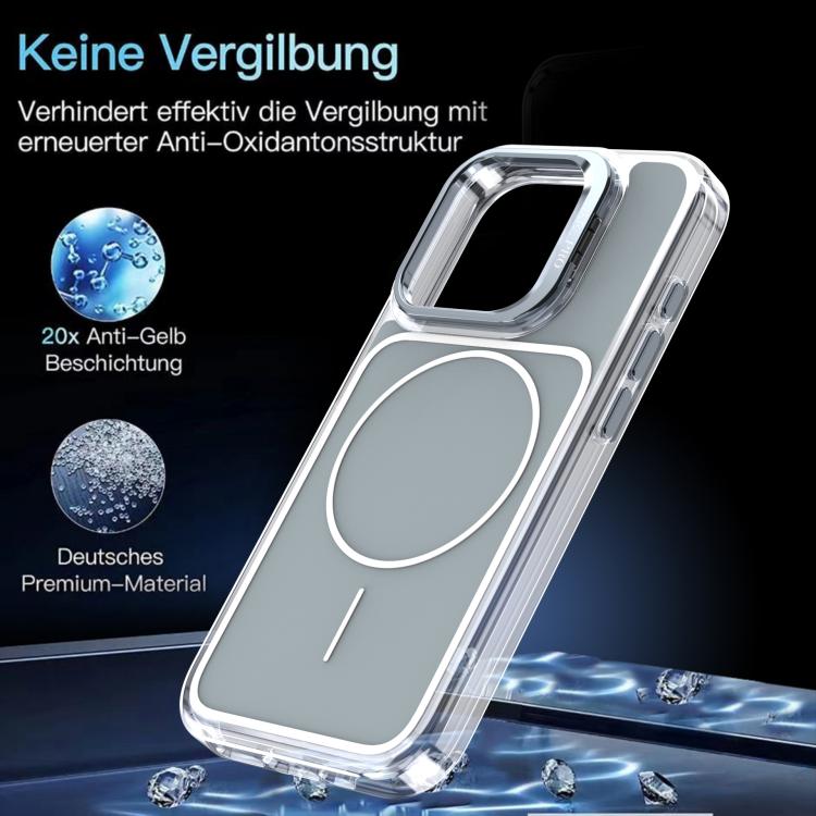 For iPhone 15 Pro Max Bright Color Blocking Camera Bracket Magnetic Phone Case
