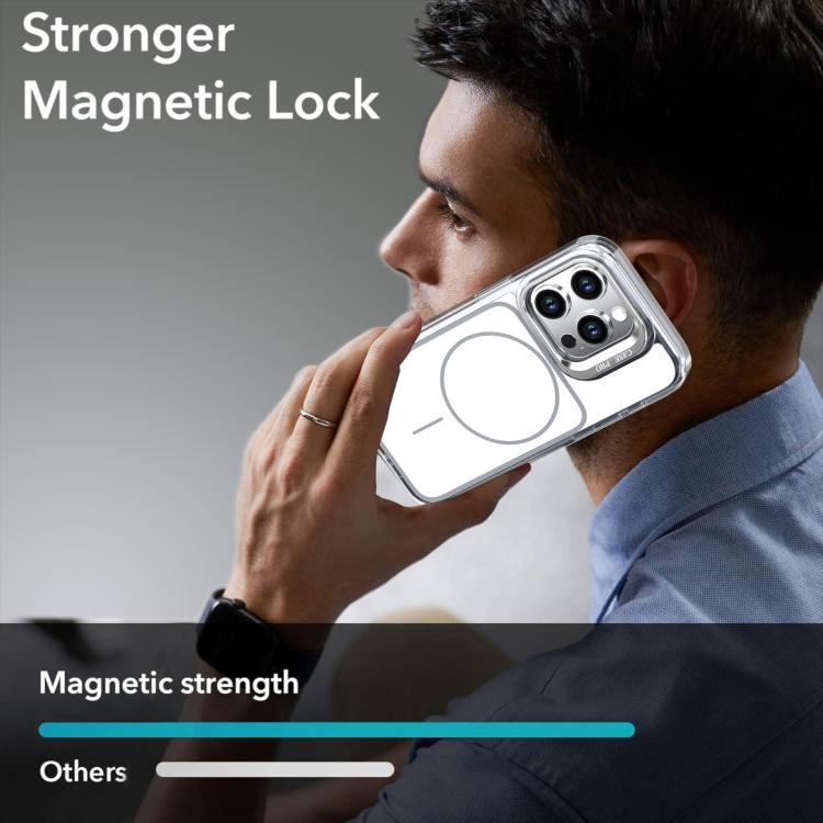 For iPhone 15 Pro Bright Color Blocking Camera Bracket Magnetic Phone Case