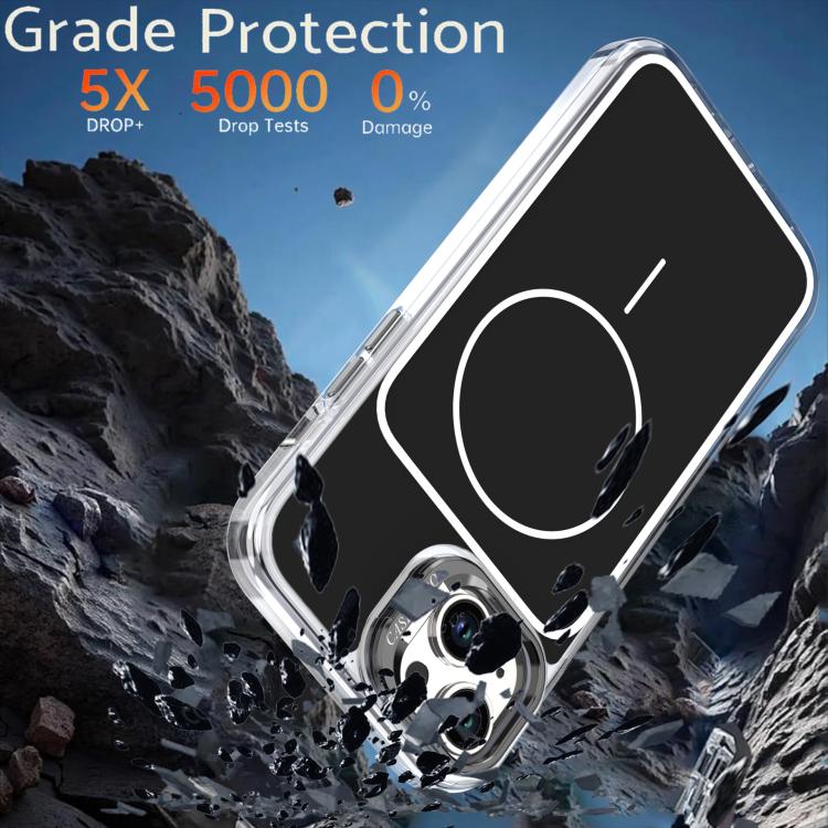 For iPhone 15 Plus Bright Color Blocking Camera Bracket Magnetic Phone Case