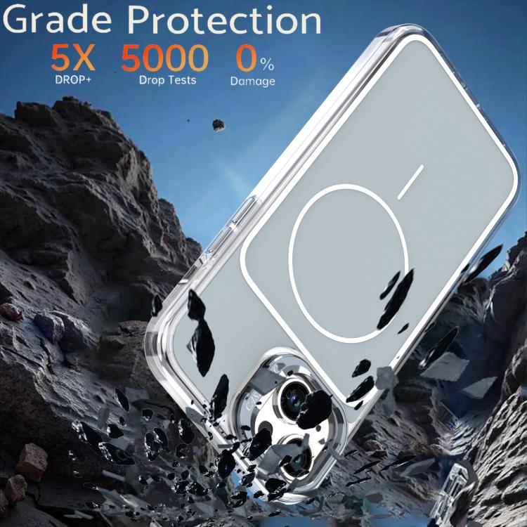 For iPhone 15 Plus Bright Color Blocking Camera Bracket Magnetic Phone Case