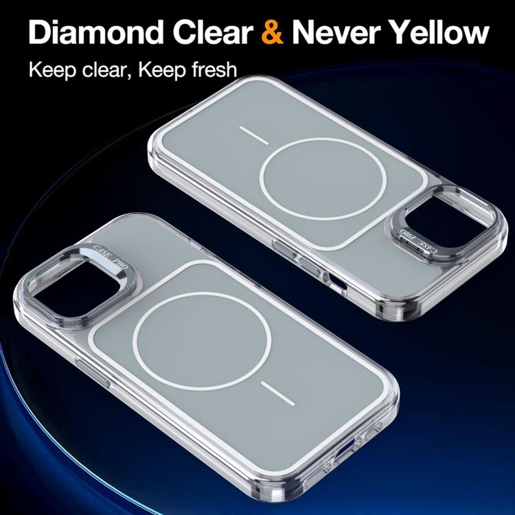 For iPhone 15 Bright Color Blocking Camera Bracket Magnetic Phone Case