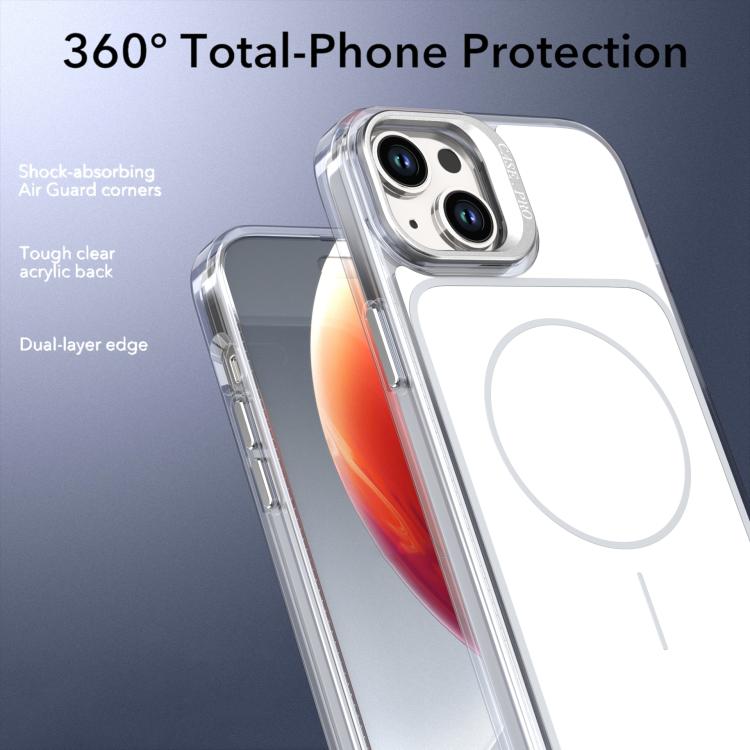 For iPhone 14 Plus Bright Color Blocking Camera Bracket Magnetic Phone Case