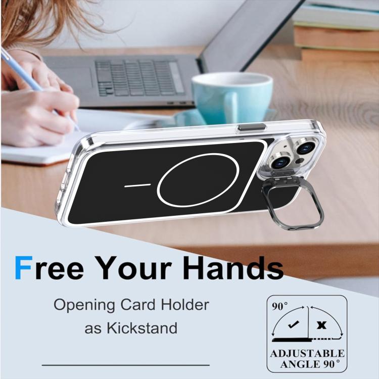 For iPhone 14 Plus Bright Color Blocking Camera Bracket Magnetic Phone Case