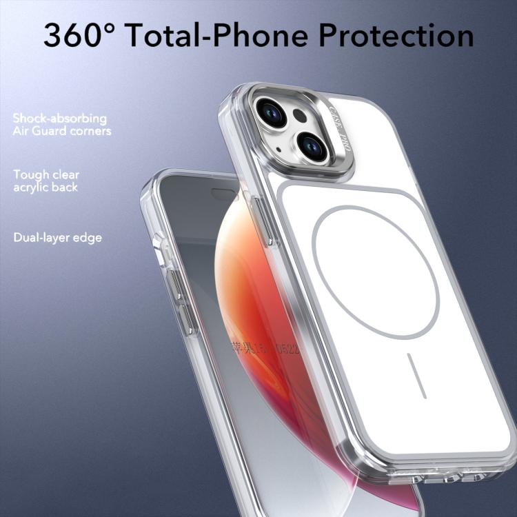 For iPhone 14 / 13 Bright Color Blocking Camera Bracket Magnetic Phone Case