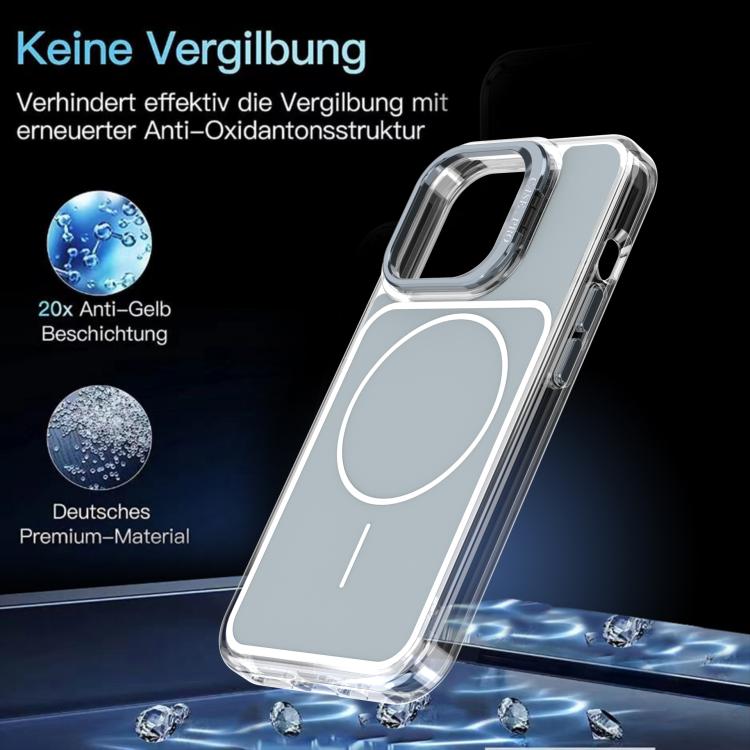 For iPhone 14 Pro Bright Color Blocking Camera Bracket Magnetic Phone Case