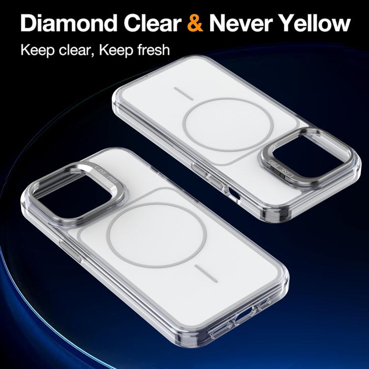 For iPhone 14 Pro Max Bright Color Blocking Camera Bracket Magnetic Phone Case