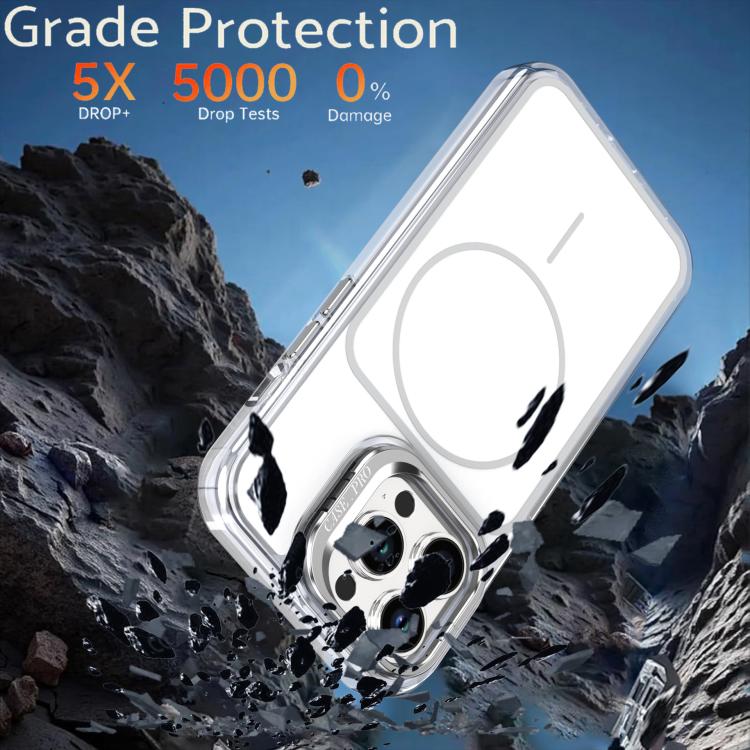 For iPhone 14 Pro Max Bright Color Blocking Camera Bracket Magnetic Phone Case