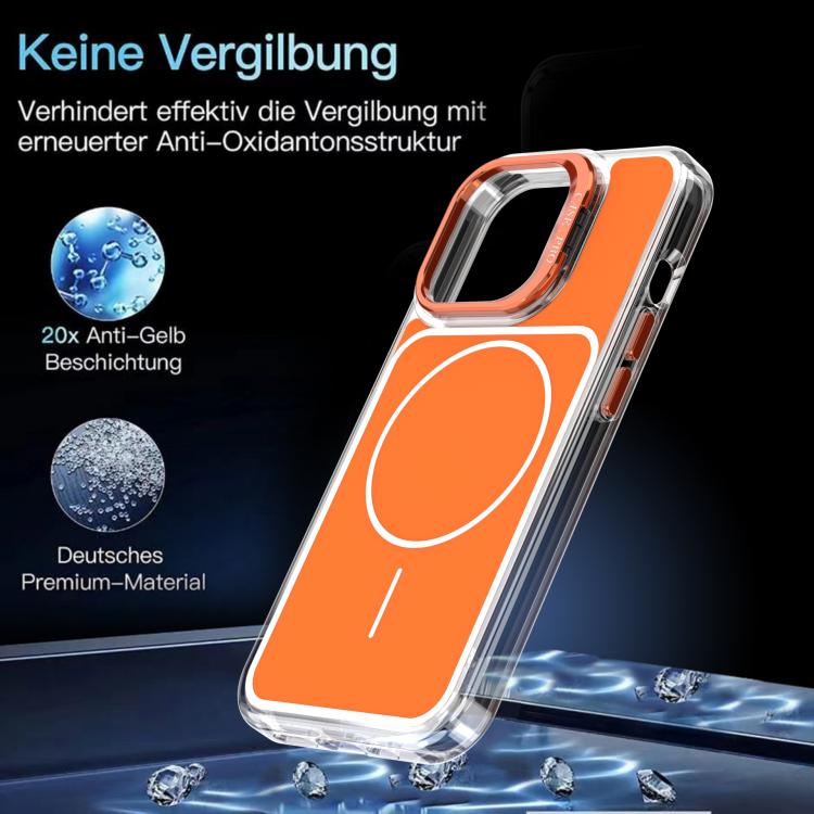For iPhone 14 Pro Max Bright Color Blocking Camera Bracket Magnetic Phone Case
