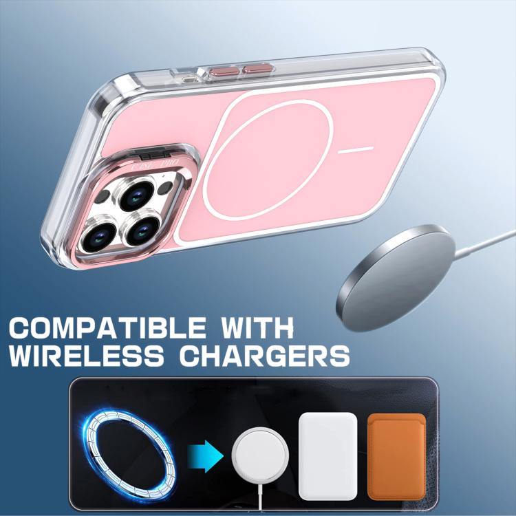 For iPhone 14 Pro Max Bright Color Blocking Camera Bracket Magnetic Phone Case