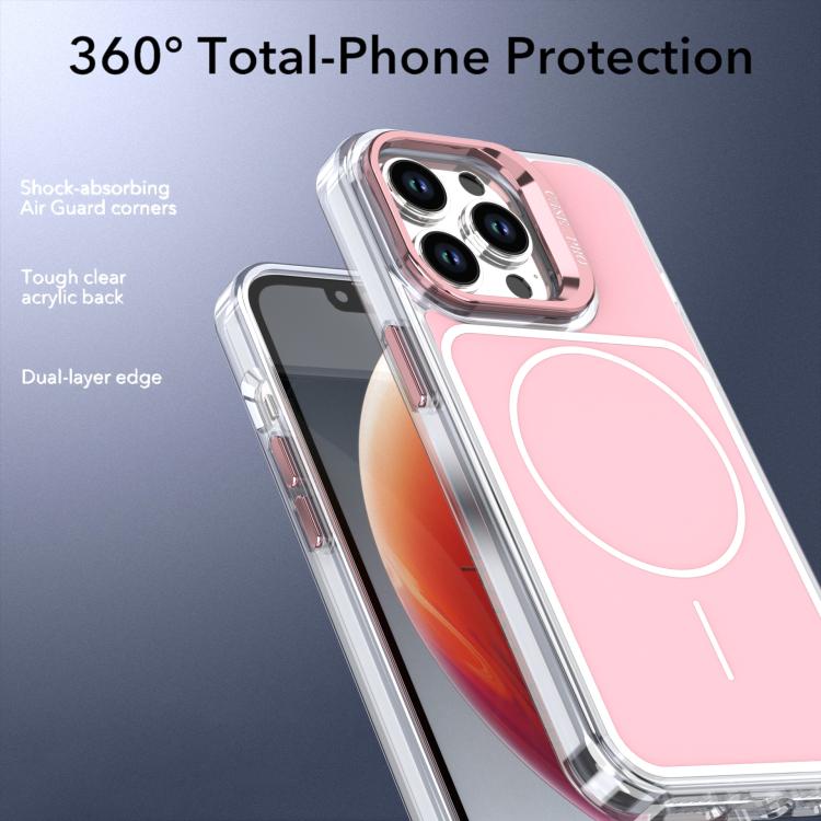 For iPhone 13 Pro Max Bright Color Blocking Camera Bracket Magnetic Phone Case