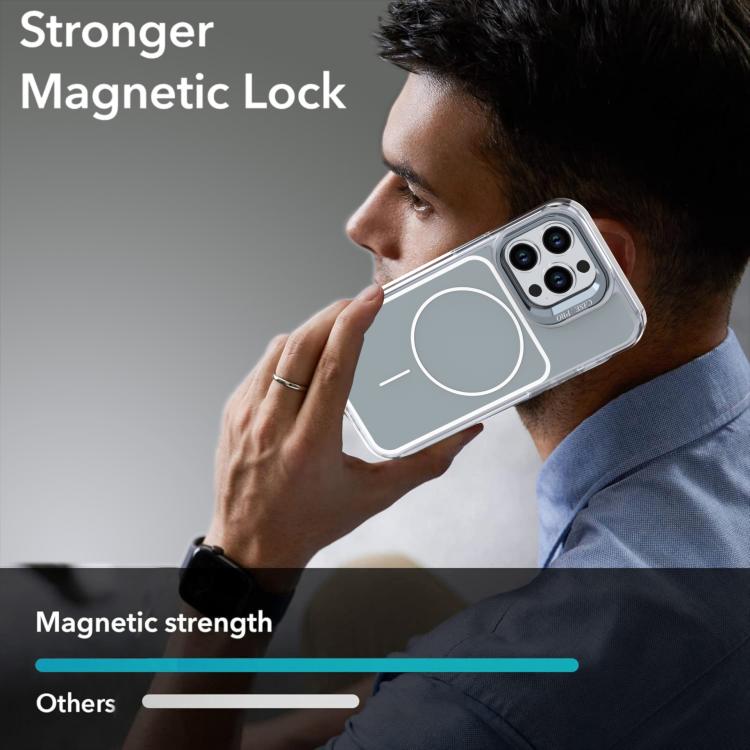 For iPhone 13 Pro Max Bright Color Blocking Camera Bracket Magnetic Phone Case