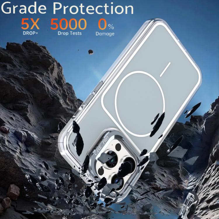 For iPhone 13 Pro Max Bright Color Blocking Camera Bracket Magnetic Phone Case