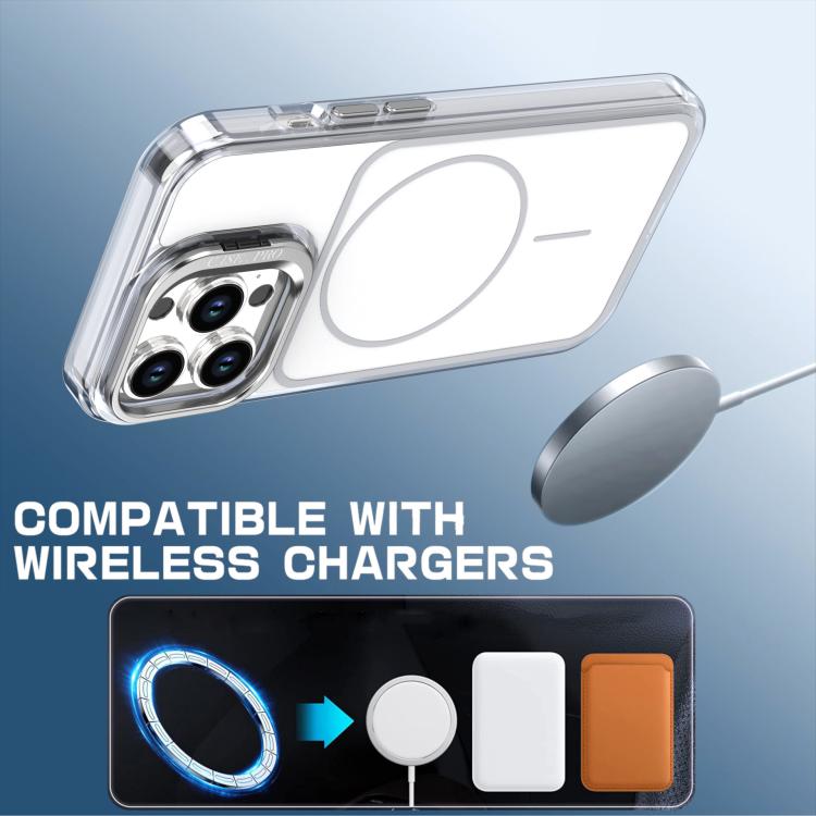 For iPhone 13 Pro Bright Color Blocking Camera Bracket Magnetic Phone Case
