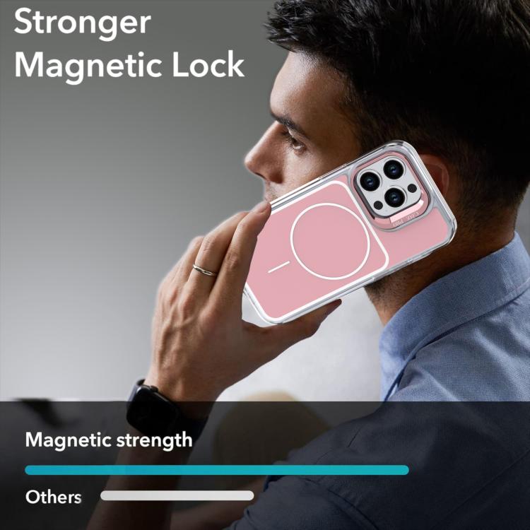 For iPhone 13 Pro Bright Color Blocking Camera Bracket Magnetic Phone Case