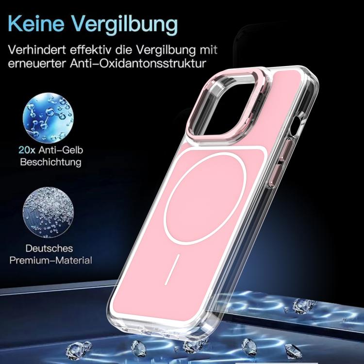 For iPhone 13 Pro Bright Color Blocking Camera Bracket Magnetic Phone Case