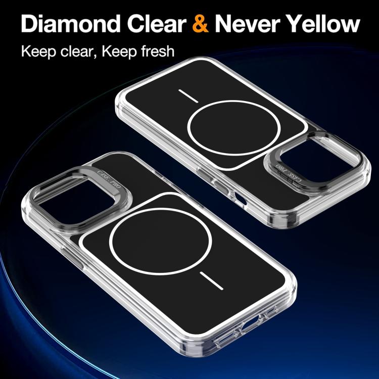 For iPhone 13 Pro Bright Color Blocking Camera Bracket Magnetic Phone Case