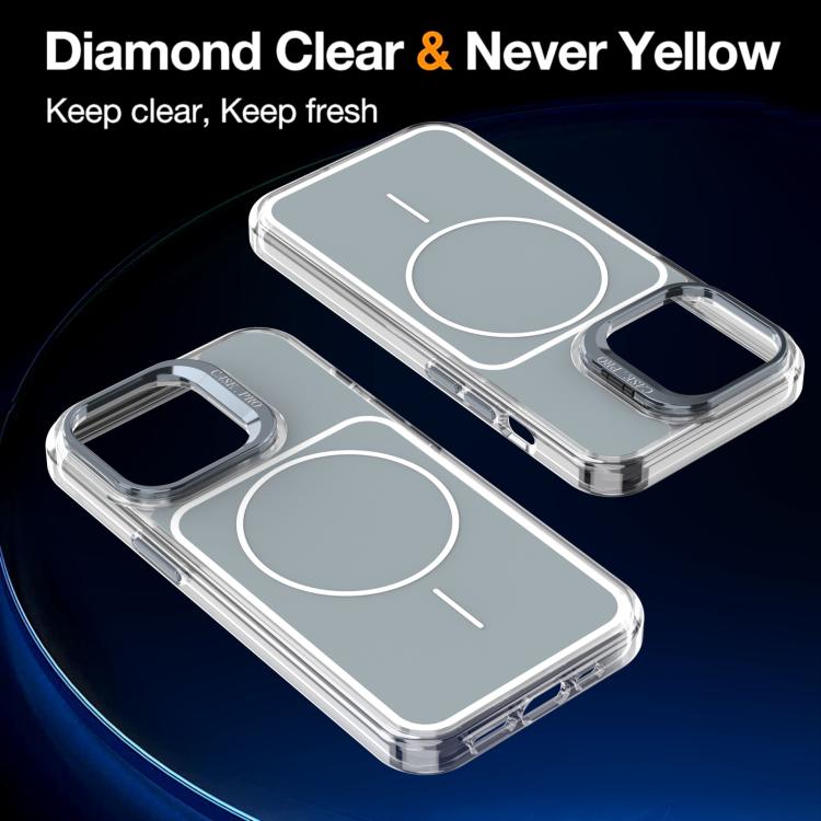 For iPhone 13 Pro Bright Color Blocking Camera Bracket Magnetic Phone Case