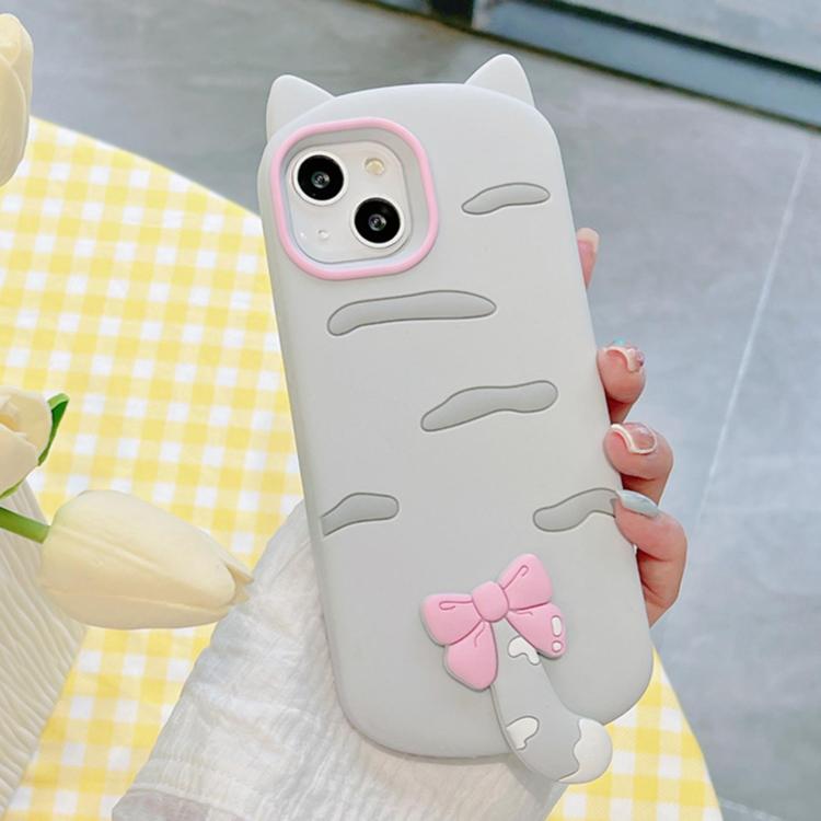 For iPhone 12 Pro Cute 3D Cat Design Silicone Soft Phone Case