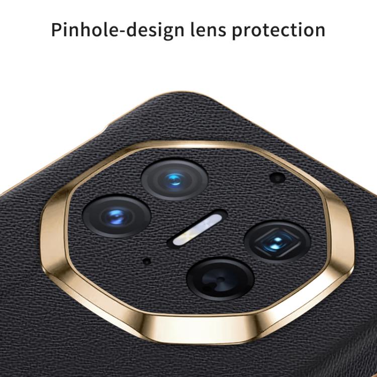 For Huawei Mate XT Ultimate Design Electroplate Vegan Leather Dual Axis Folding Phone Case