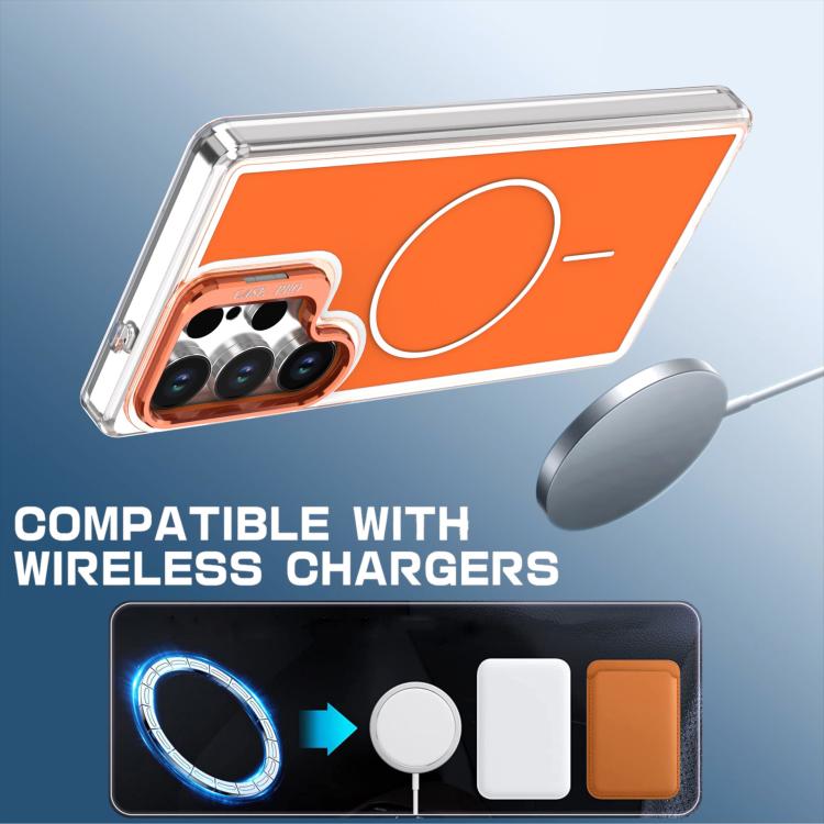 For Samsung Galaxy S26 Ultra 5G Bright Color Blocking Camera Bracket Magnetic Phone Case