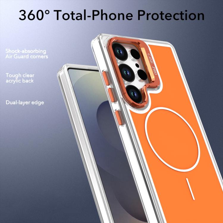For Samsung Galaxy S26 Ultra 5G Bright Color Blocking Camera Bracket Magnetic Phone Case