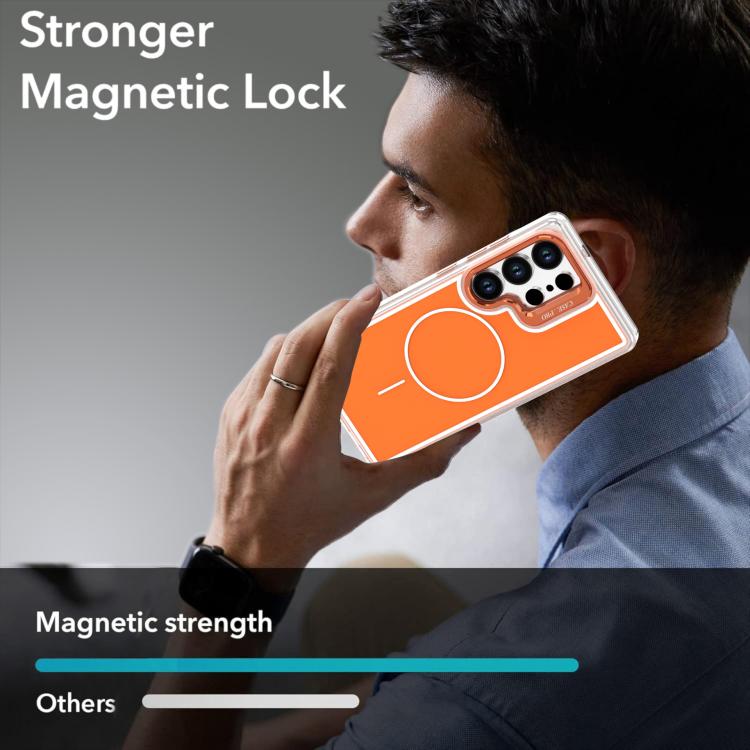 For Samsung Galaxy S26 Ultra 5G Bright Color Blocking Camera Bracket Magnetic Phone Case