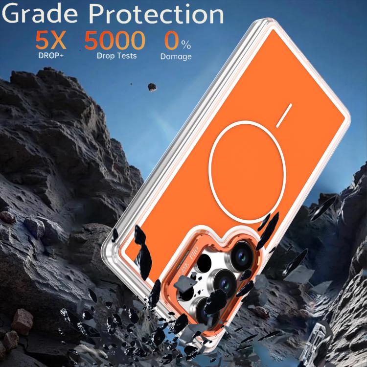For Samsung Galaxy S26 Ultra 5G Bright Color Blocking Camera Bracket Magnetic Phone Case