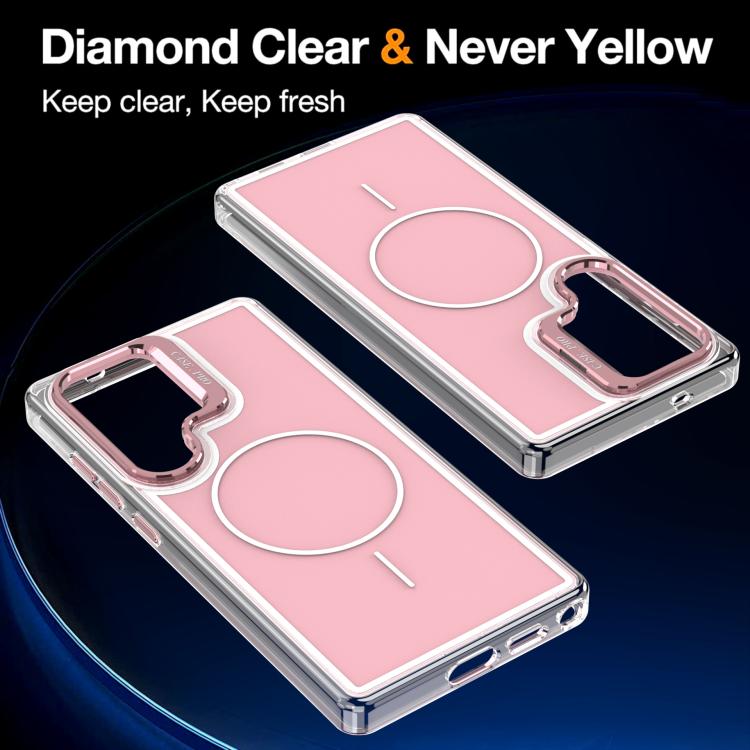 For Samsung Galaxy S26 Ultra 5G Bright Color Blocking Camera Bracket Magnetic Phone Case
