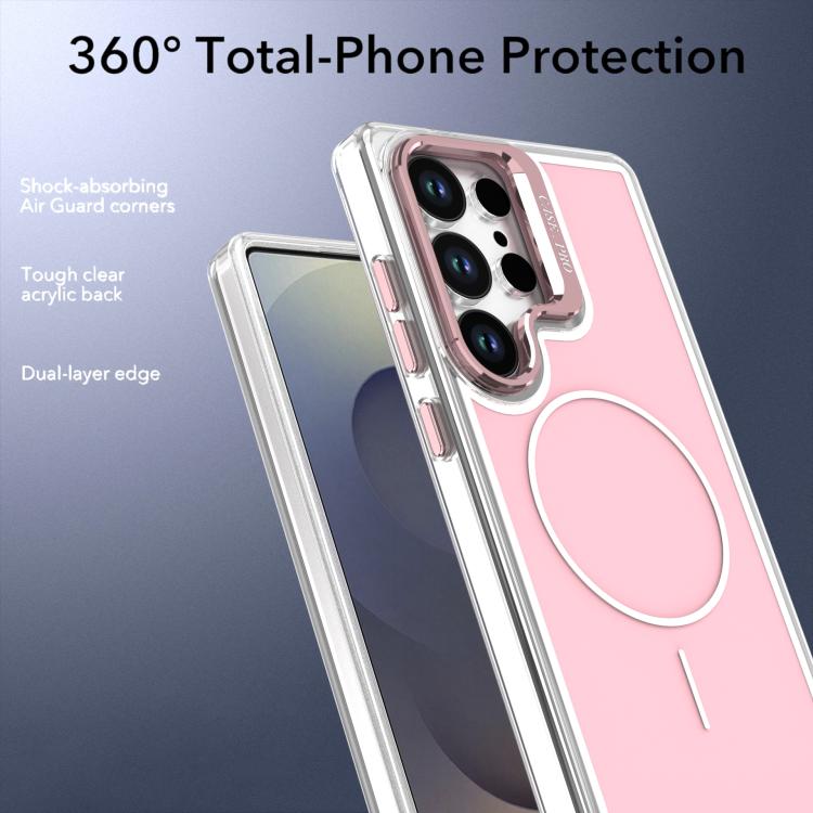 For Samsung Galaxy S26 Ultra 5G Bright Color Blocking Camera Bracket Magnetic Phone Case
