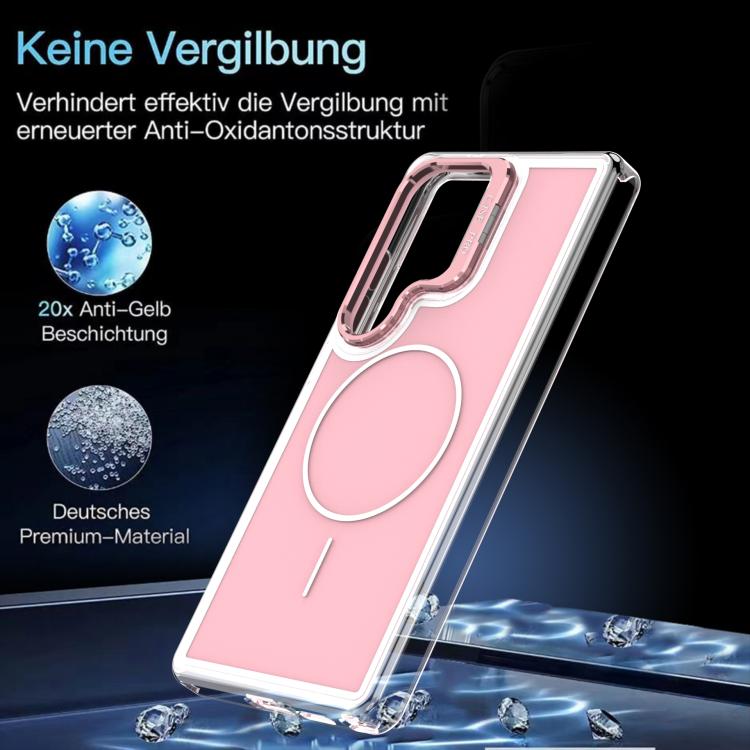 For Samsung Galaxy S26 Ultra 5G Bright Color Blocking Camera Bracket Magnetic Phone Case