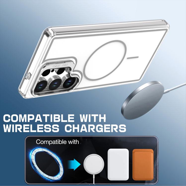 For Samsung Galaxy S25 Ultra 5G Bright Color Blocking Camera Bracket Magnetic Phone Case