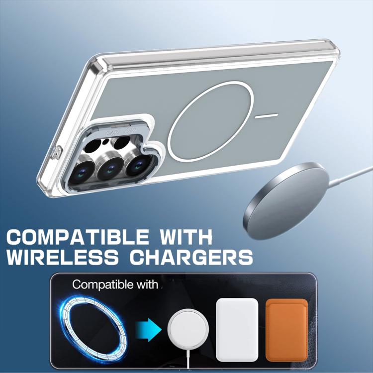 For Samsung Galaxy S25 Ultra 5G Bright Color Blocking Camera Bracket Magnetic Phone Case