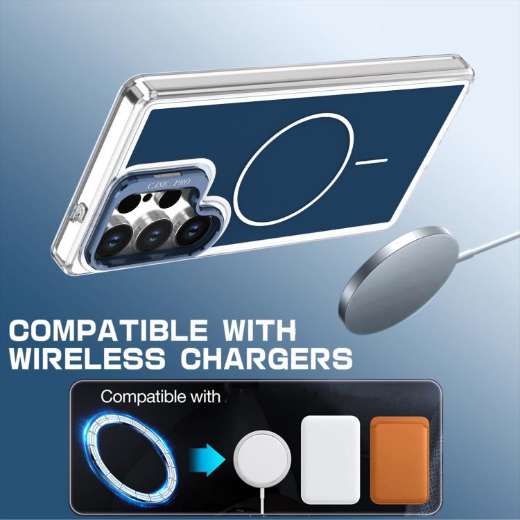For Samsung Galaxy S25 Ultra 5G Bright Color Blocking Camera Bracket Magnetic Phone Case