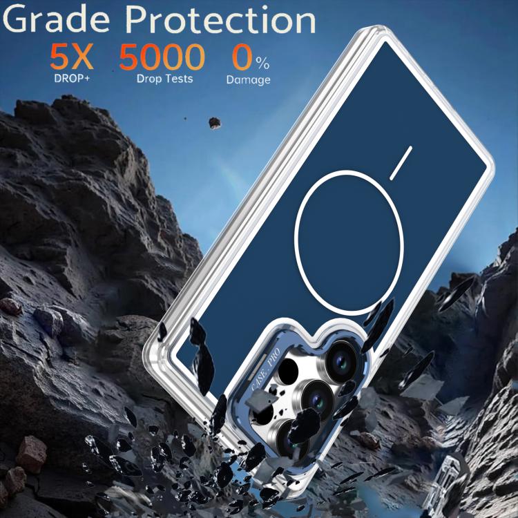 For Samsung Galaxy S25 Ultra 5G Bright Color Blocking Camera Bracket Magnetic Phone Case