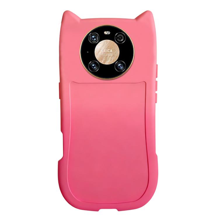For Huawei Mate 40 Pro Gradient Cat Ear Design TPU Phone Case