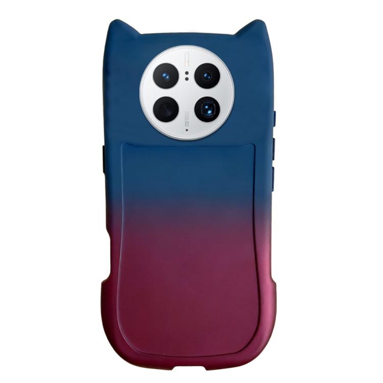 For Huawei Mate 50 Pro Gradient Cat Ear Design TPU Phone Case