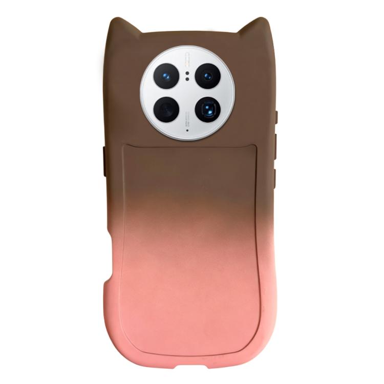 For Huawei Mate 50 Pro Gradient Cat Ear Design TPU Phone Case